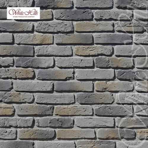 Плитка Берн брик 395-80 (серый) White Hills цемент (242-267)*(60-75)мм