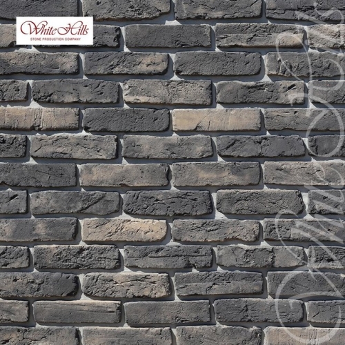 Плитка Берн брик 397-80 (серый с темно-серыми прокрасами) White Hills цемент (242-267)*(60-75)мм