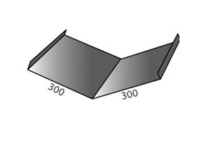 Ендова нижняя 300х300 Стинержи Стальной Шелк
