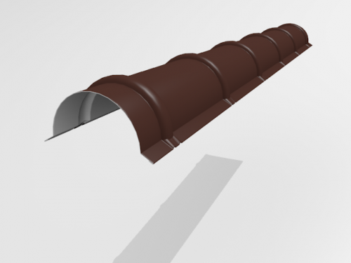 Конек круглый Интерпрофиль Стальной Кашемир