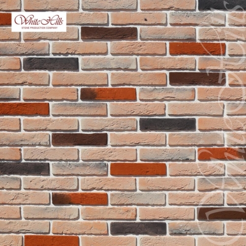 Плитка Бергамо брик 371-50 (темно-оранжевый) White Hills цемент 225*49мм