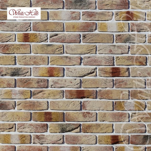 Плитка Торн брик 327-30 (лимонный с красными прокрасами) White Hills цемент 212*65мм