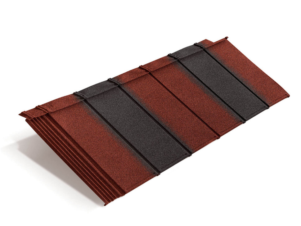 Композитная черепица Metrotile iPanel Красно-черный