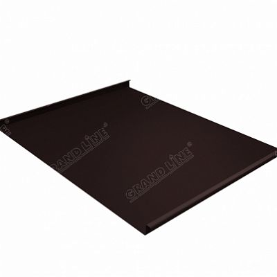Фальцевая кровля Grand Line Фальц двойной стоячий PE 0,45 мм. RAL 8017 (коричневый шоколад)