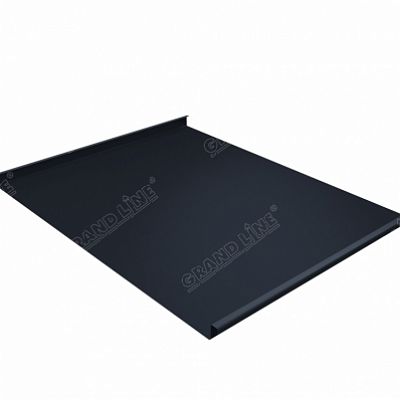 Фальцевая кровля Grand Line Фальц двойной стоячий Satin 0,5 мм. RAL 7024 (серый графит)