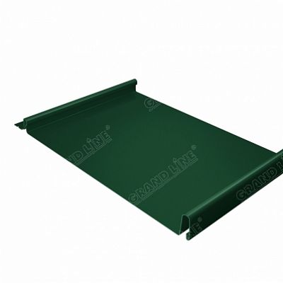 Фальцевая кровля Grand Line Кликфальц PE 0,7 мм. RAL 6005 (зеленый мох)