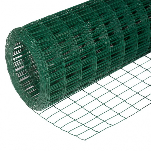 Картинка товара Сетка заборная сварная Europlast сталь с ПВХ зеленый 50х100х 2,1мм 1.50х 25.0м рулон ТУ